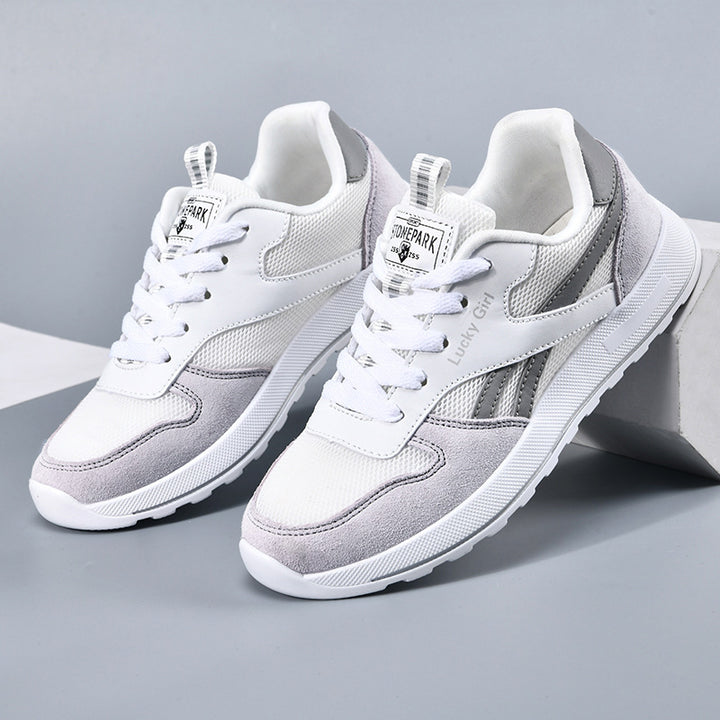 Damen Retro-Sneaker mit Mesh- und Veloursleder-Details Drune