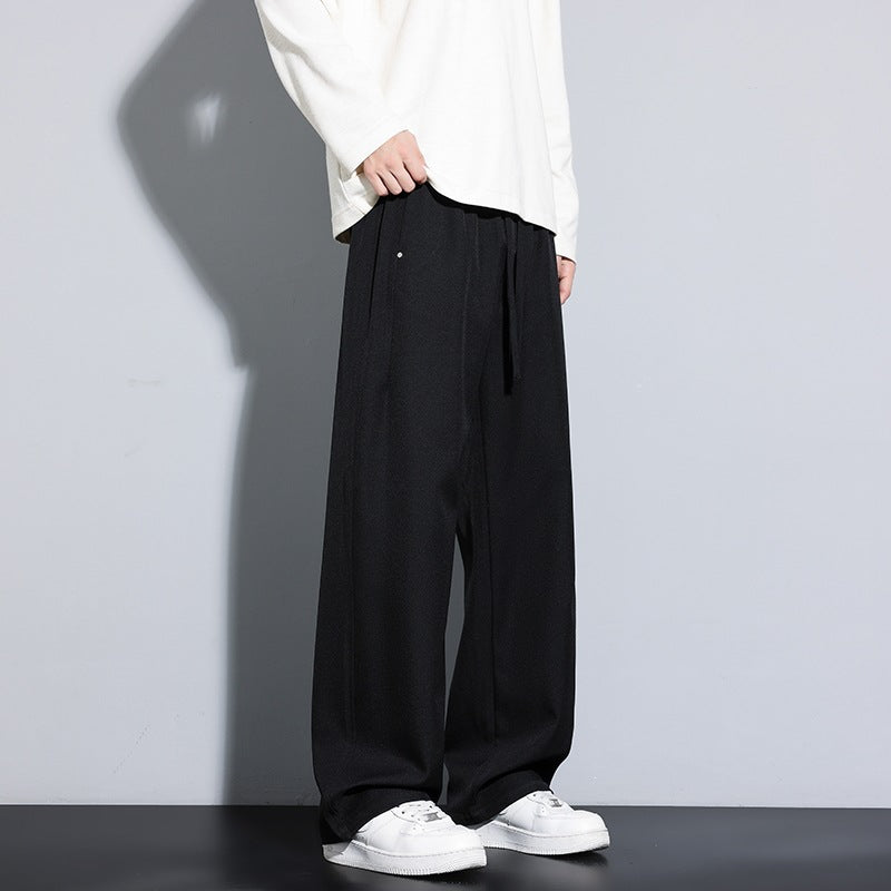 Damen Weite Palazzo‑Hose mit hohem Elastbund & Kordelzug Drune