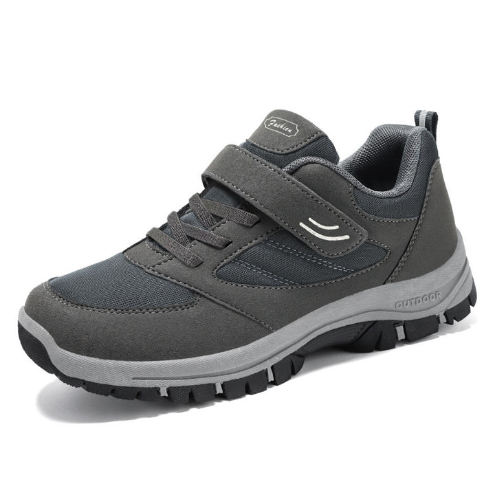 Herren nan robuste Outdoor-Sneaker mit Klettverschluss, atmungsaktivem Strickoberteil und profilierter rutschfester Sohle Drune