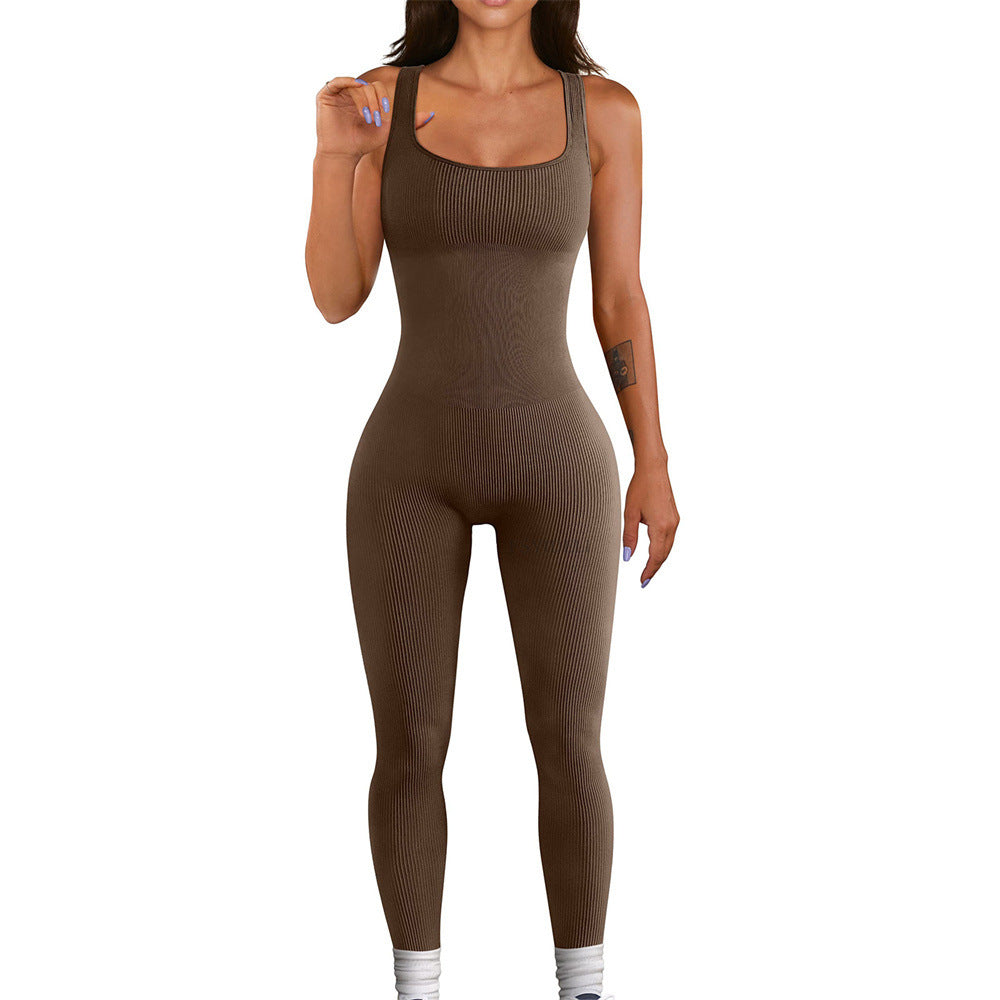 Damen figurbetontes Ribbed Jumpsuit Drune