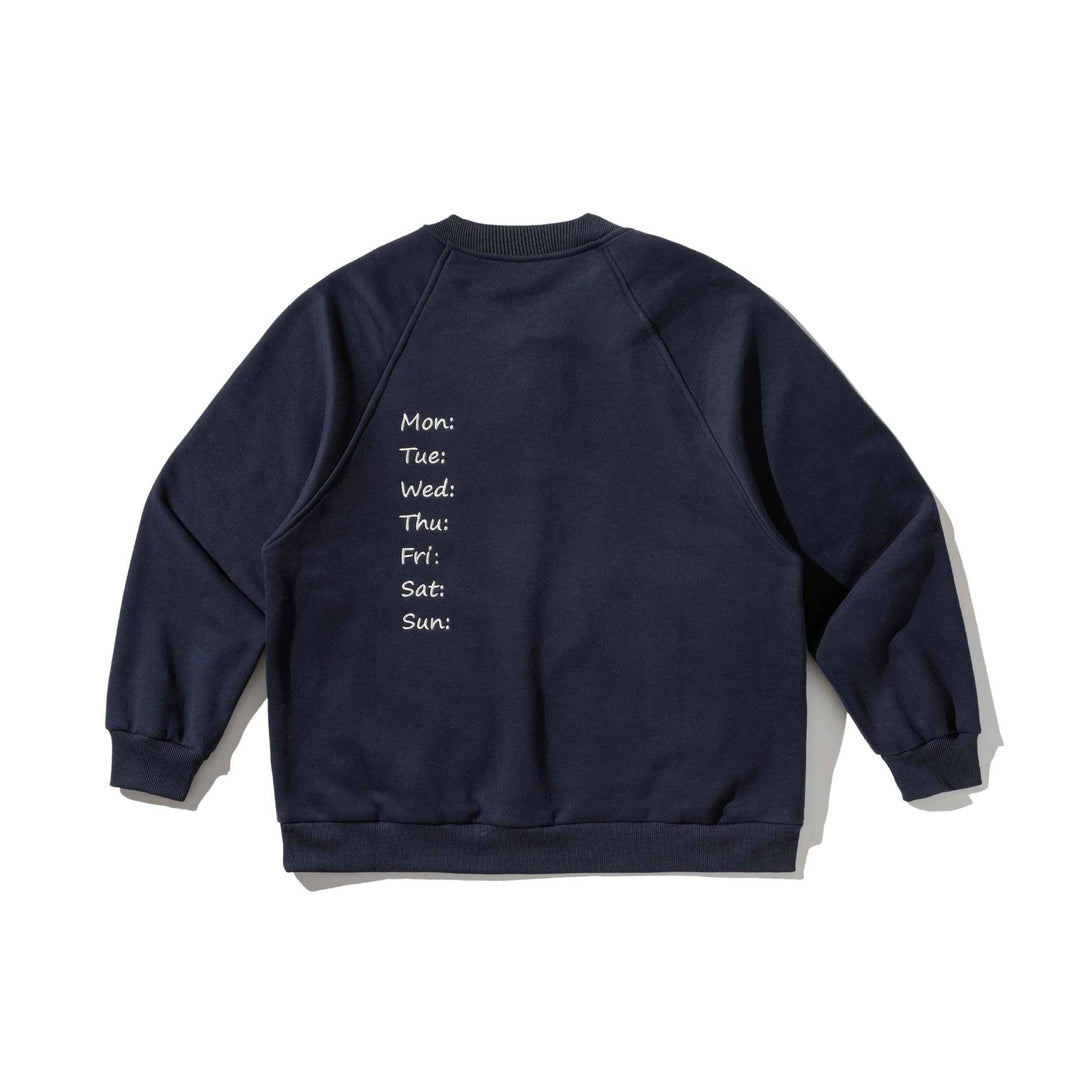 Herren Sweatshirt mit Knopfleiste im Henley‑Stil, Raglanärmeln und aufgesetzten Rundtaschen Drune