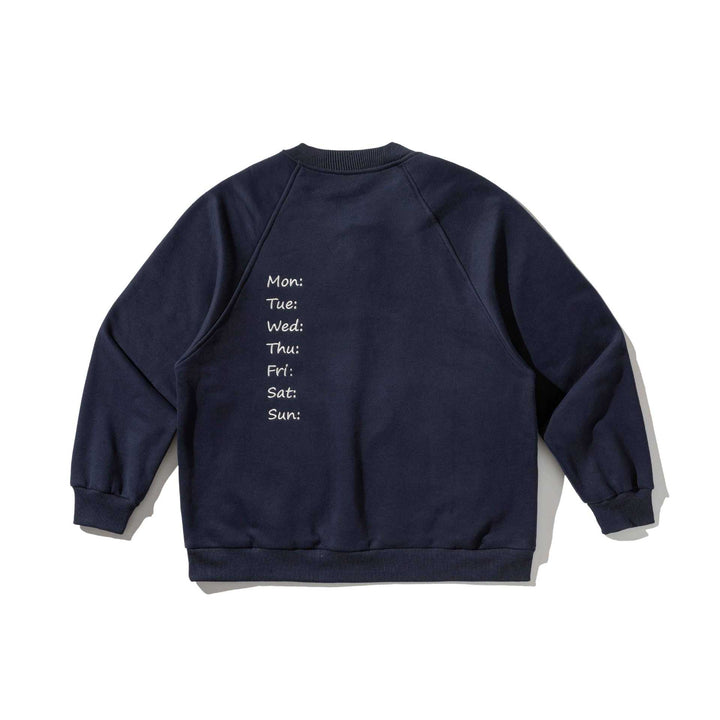 Herren Sweatshirt mit Knopfleiste im Henley‑Stil, Raglanärmeln und aufgesetzten Rundtaschen Drune