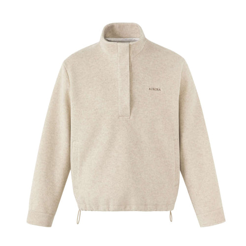 Unisex Kurz geschnittener Oversize-Funnelpullover mit Tunnelzug und Kängurutasche Drune