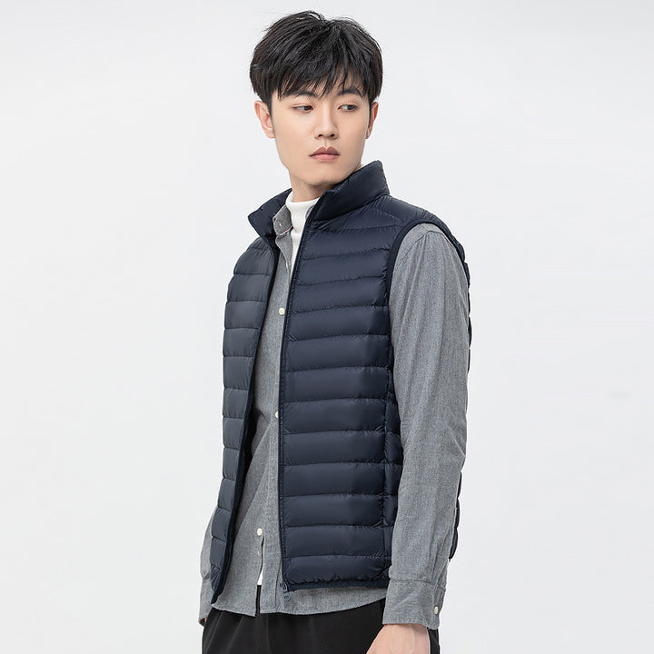 Herren Ärmellose Thermo‑Isolationsweste mit schlanker Silhouette und Stehkragen Drune