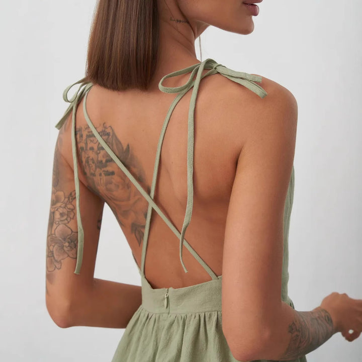 Damen sommerliches Wickelkleid Drune