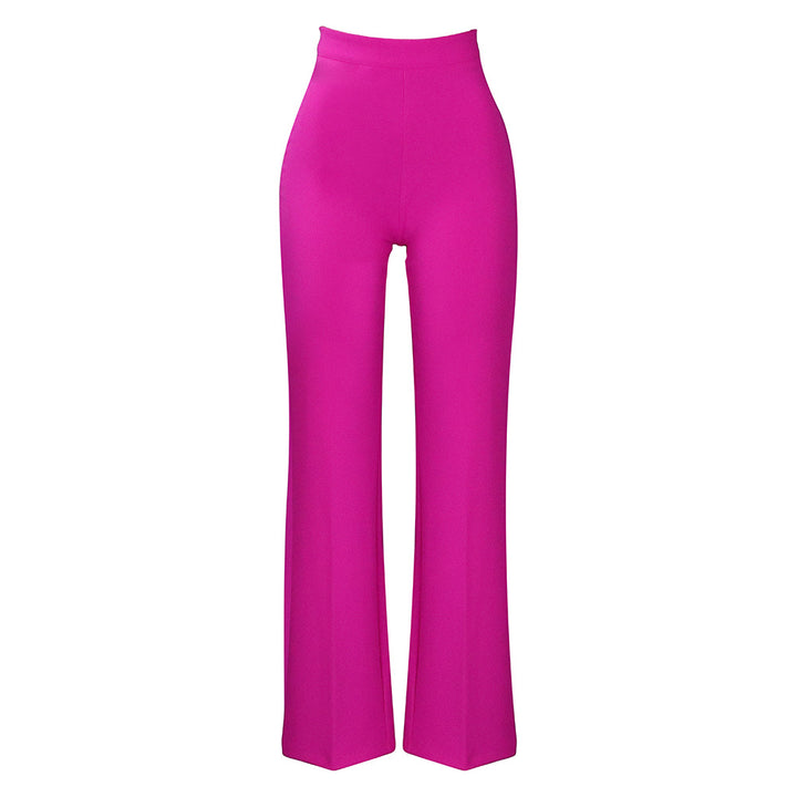 Damen Elegante und figurbetonte High-Waist-Hosen Drune
