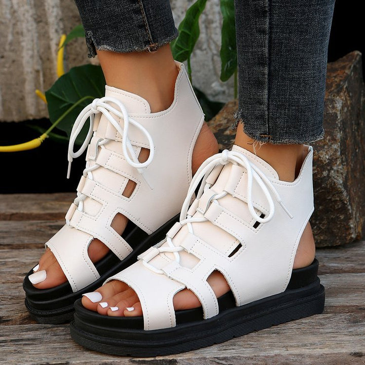 Damen Sportliche Sandalen mit atmungsaktiver Oberflächenstruktur und bequemem Absatz Drune