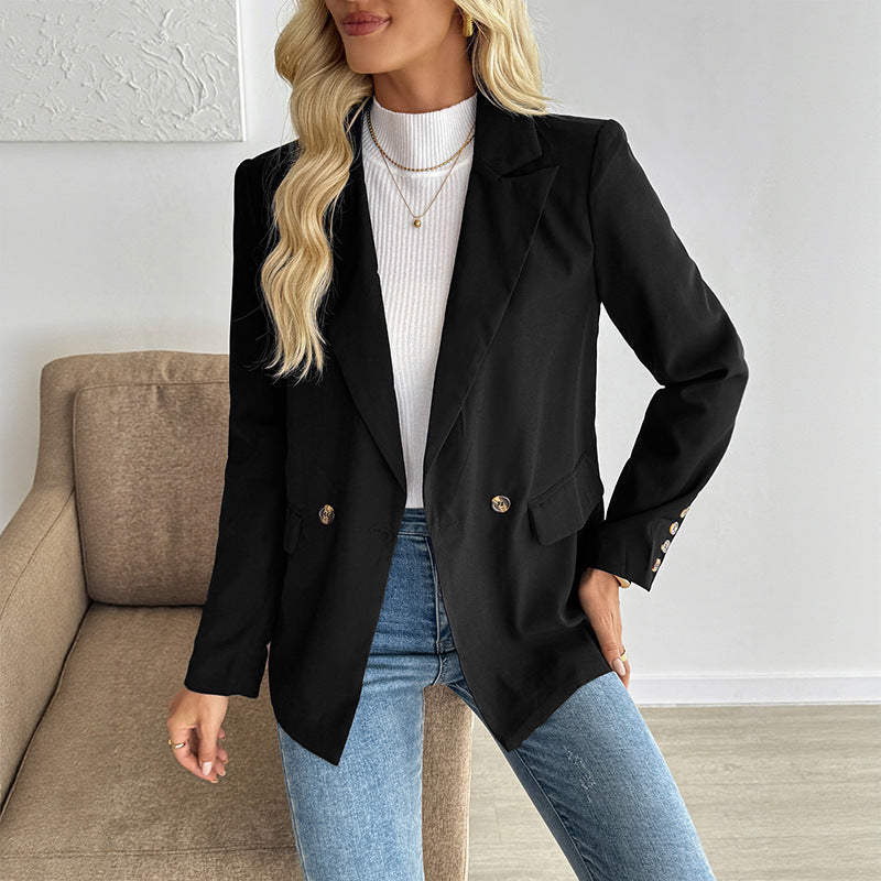 Damen Eleganter Blazer mit Knopfdetails und ausgefallenem Schnitt Drune