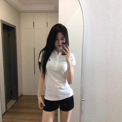 Damen Polo-Shirt mit Knopfleiste Drune