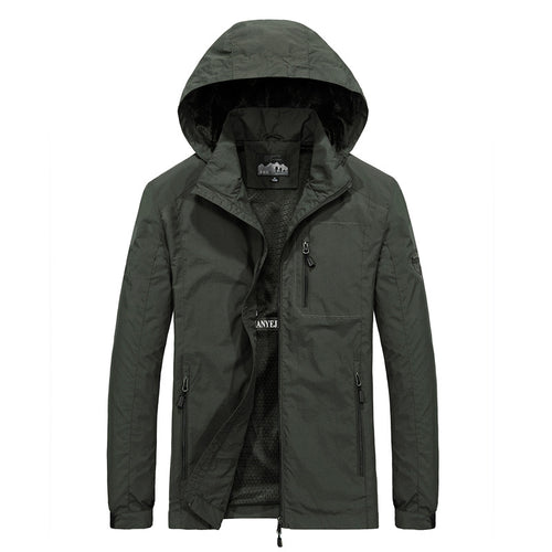 Herren Multifunktionale Outdoorjacke mit verstellbarer Kapuze Drune