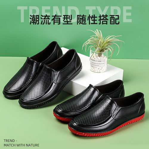Herren Elegante perforierte Slip-On Halbschuhe mit rutschfester Profilsohle Drune