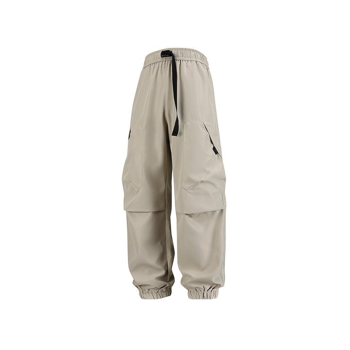 Herren Utility-Jogger-Cargohose mit elastischem Tunnelzugbund, großen Klappentaschen und gerippten Bündchen Drune