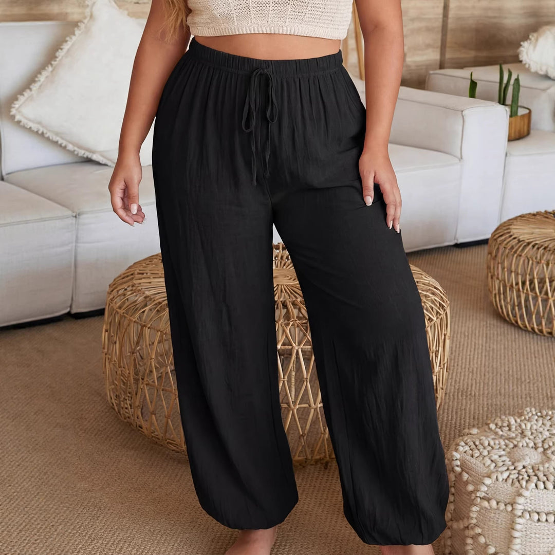 Damen luftige Freizeithose mit elastischem Bund Drune