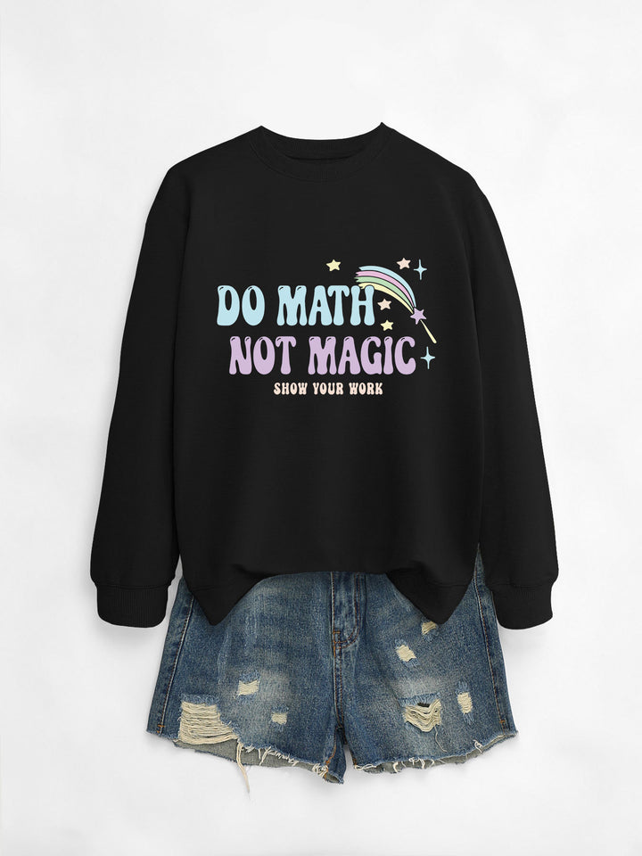 Damen lässiger Sweatshirt mit inspirierendem Mathematikmotiv Drune