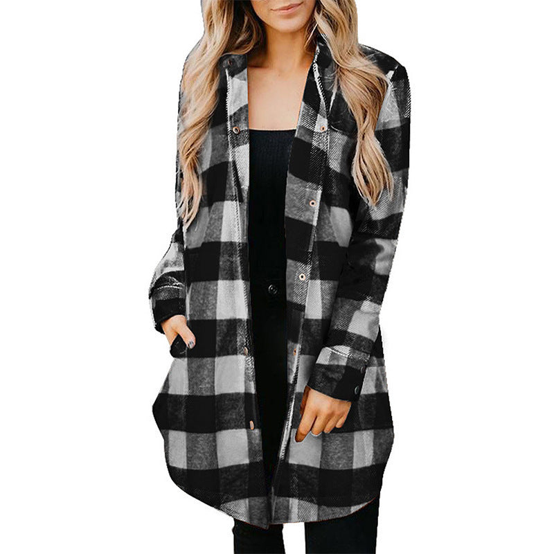 Drune - Damen Karomuster Flanelljacke für rustikalen Charme