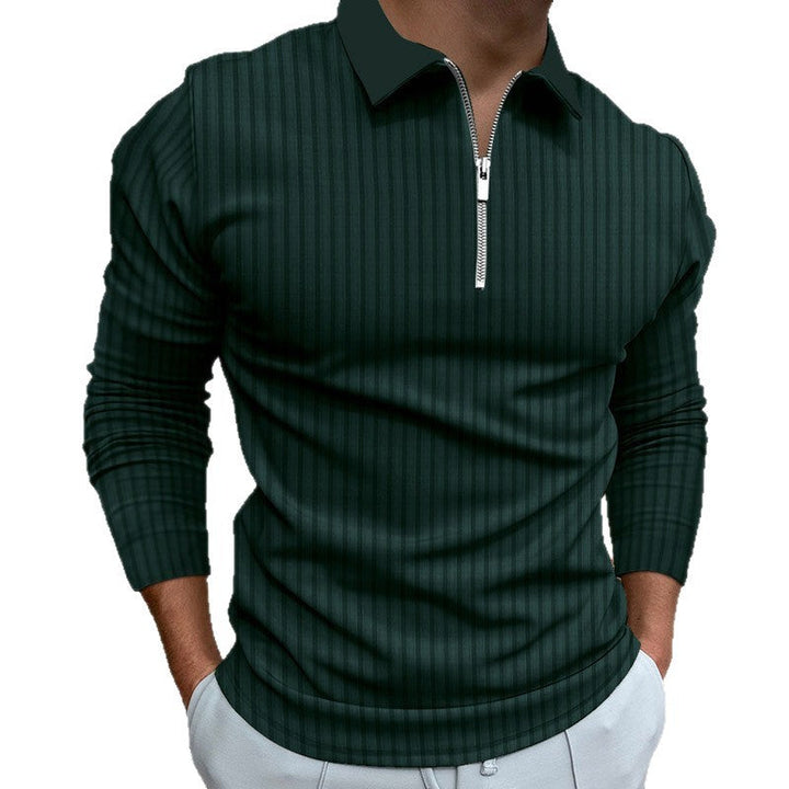 Herren Poloshirt mit elegantem Reißverschluss und strukturiertem Design Drune