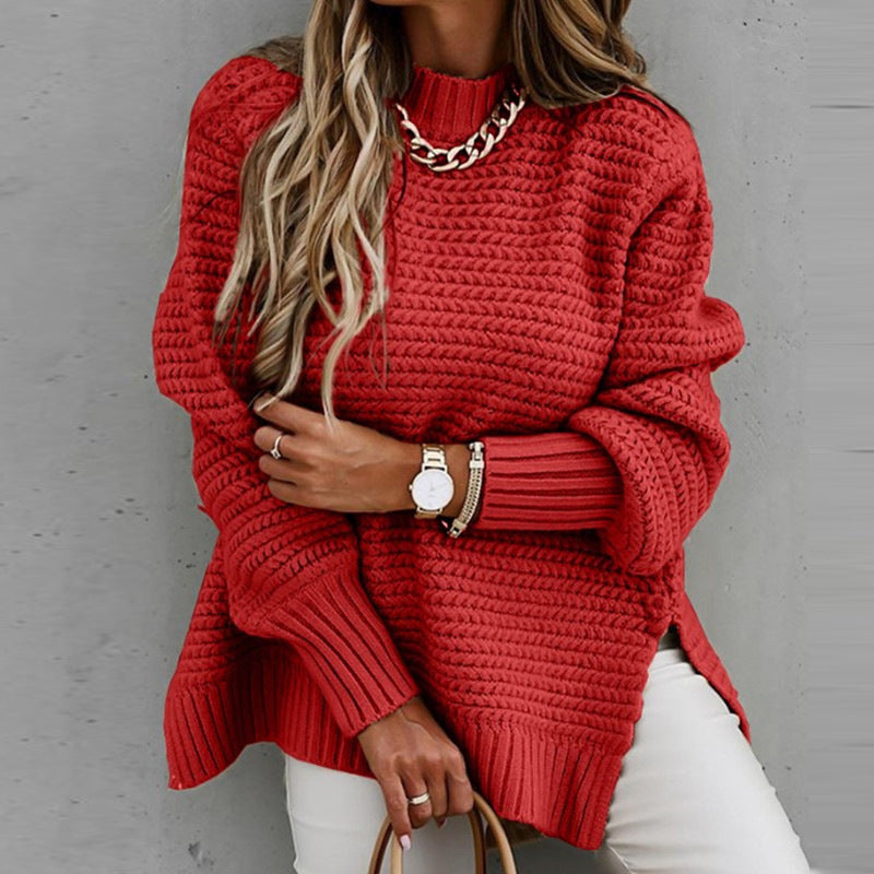 Damen Strickpullover mit strukturiertem Muster und weitem Schnitt Drune
