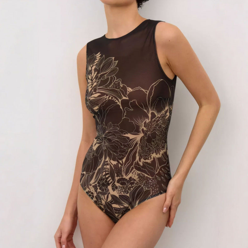 Damen Einteiliger Badeanzug im einzigartigen grafischen Design Drune