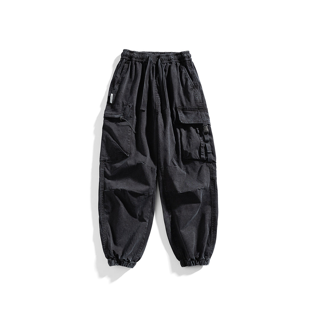 Herren Utility-Cargo-Jogger mit Gummibund, Mehrfachtaschen und Kordelzug Drune