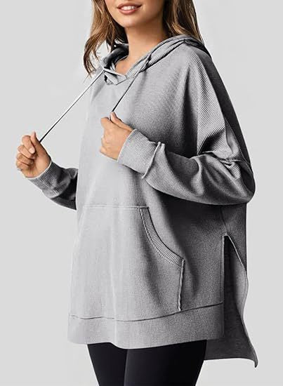 Damen Oversized Kapuzenpullover Drune