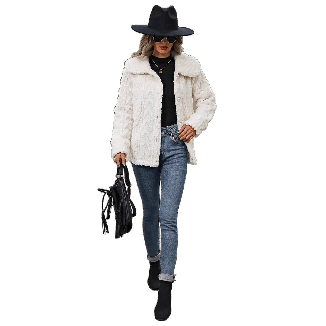 Damen kuschelige Cardigan-Jacke Drune