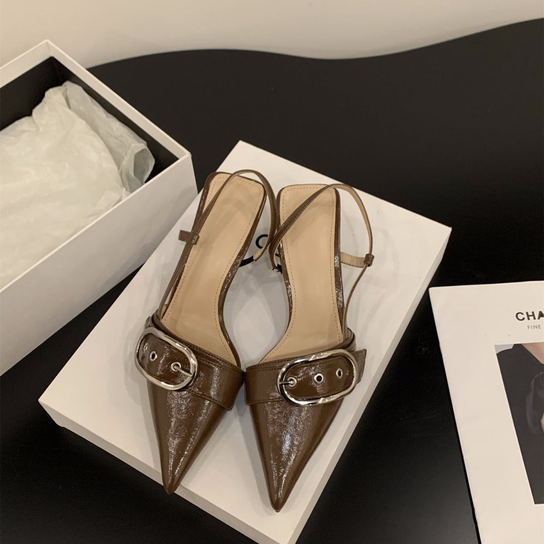 Damen Slingback-Pumps mit modischer Schnalle Drune