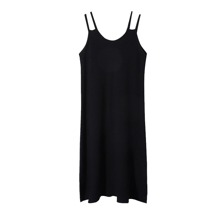 Damen lässiges Midikleid mit schicken Trägerdetails und weichem Material Drune