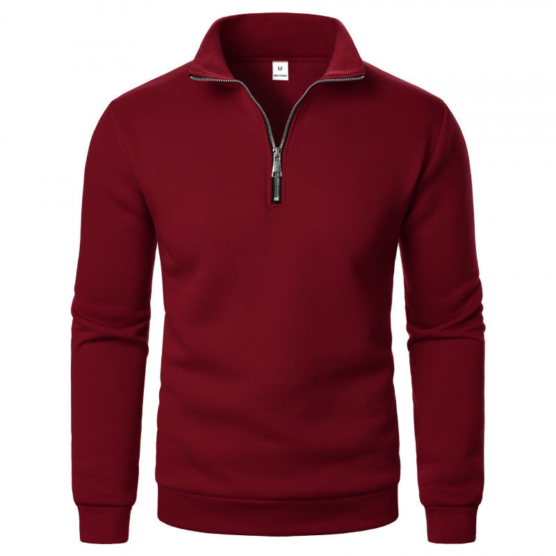 Herren Sportlicher Sweatpullover mit Stehkragen Drune