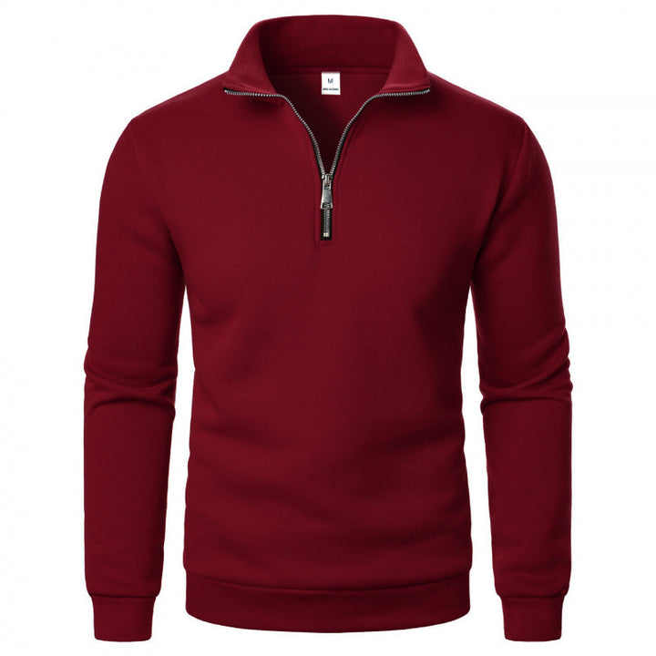 Herren Sportlicher Sweatpullover mit Stehkragen Drune