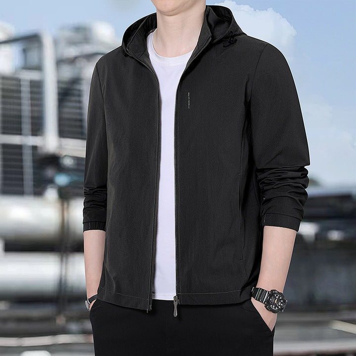 Herren Kapuzen-Softshelljacke mit kariertem Innenfutter, windabweisend und leicht gefüttert Drune