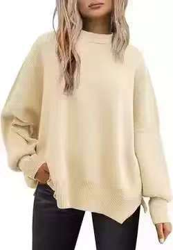 Damen lockerer Strickpullover Drune