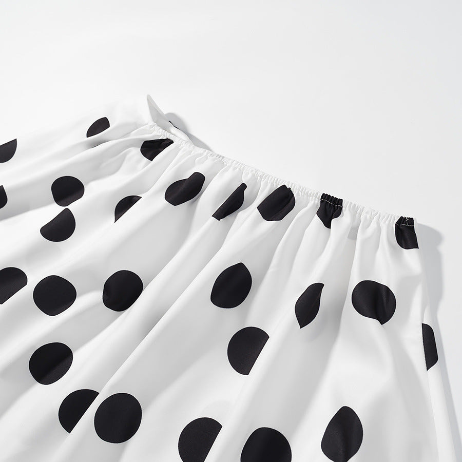Damen Modische Marlenehose mit zeitlosem Punkte-Design Drune