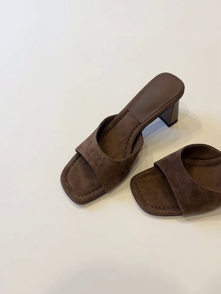 Damen Blockabsatz-Sandalen mit elegantem Riemen und weichem Fußbett Drune