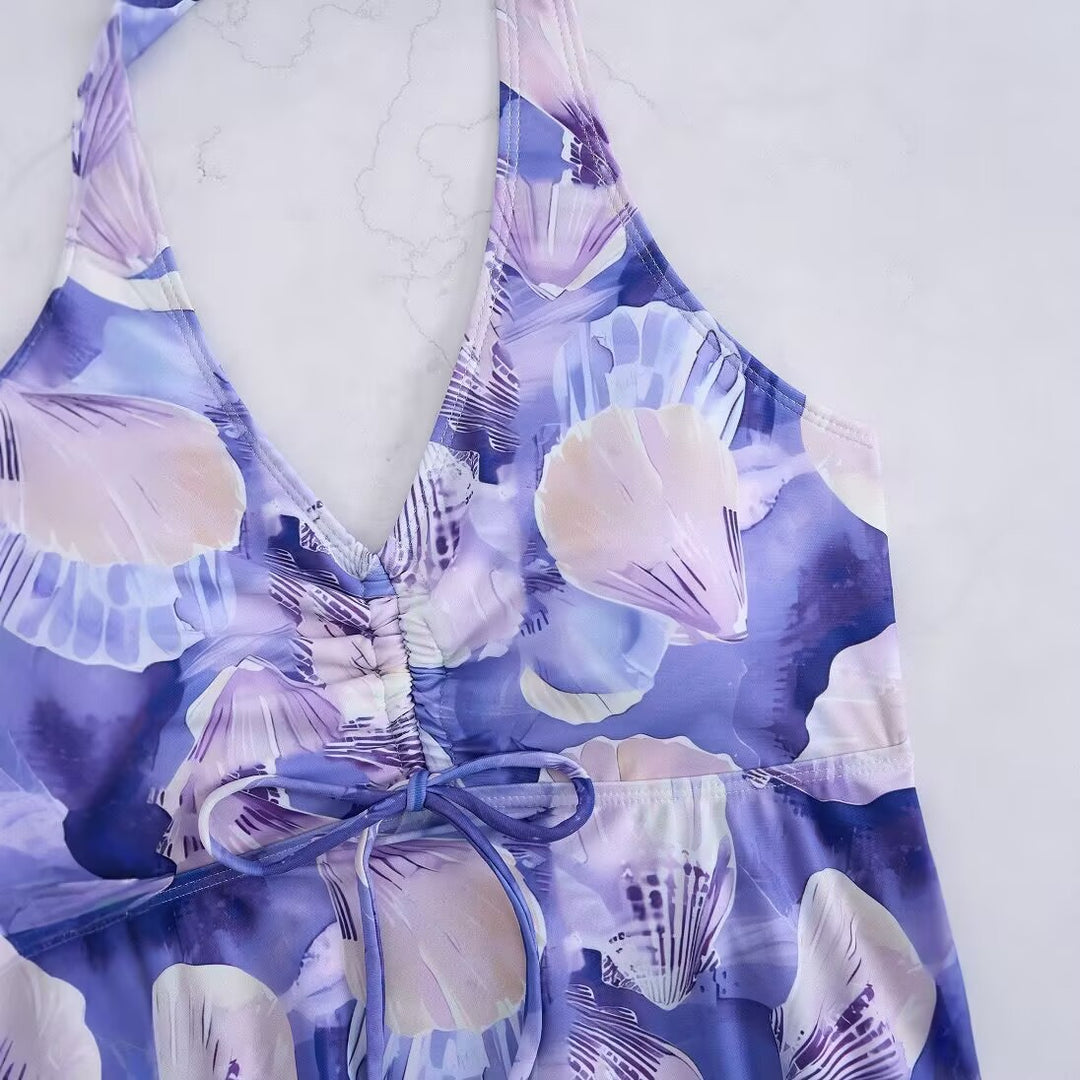 Damen Tankini-Set mit romantischem floralen Design und verstellbarem Oberteil Drune