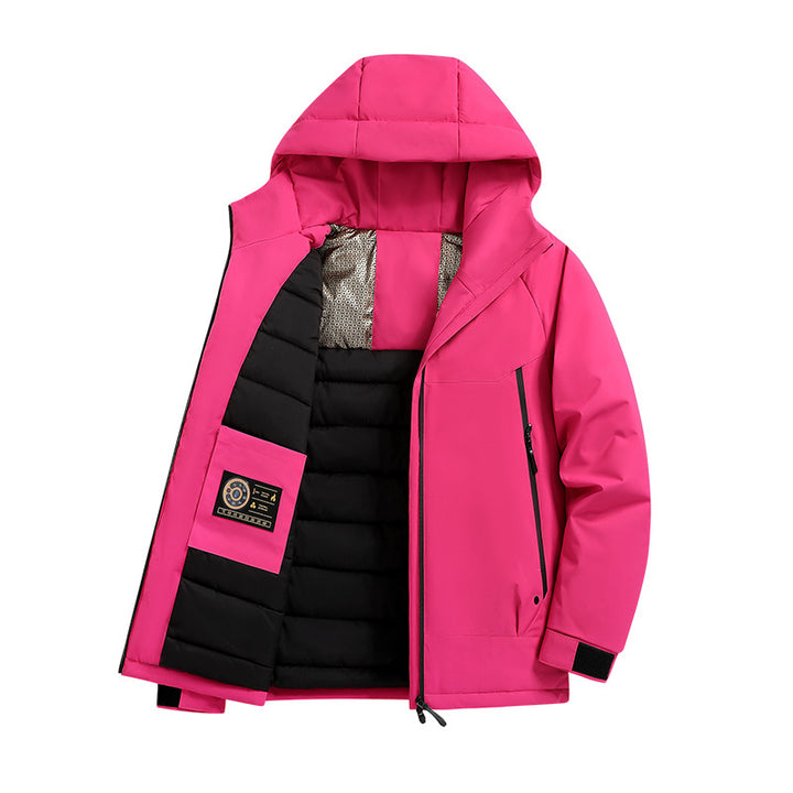 Herren Isolierte Softshell-Parka mit technischer Kapuze, winddichter Außenhülle und Innentaschen Drune