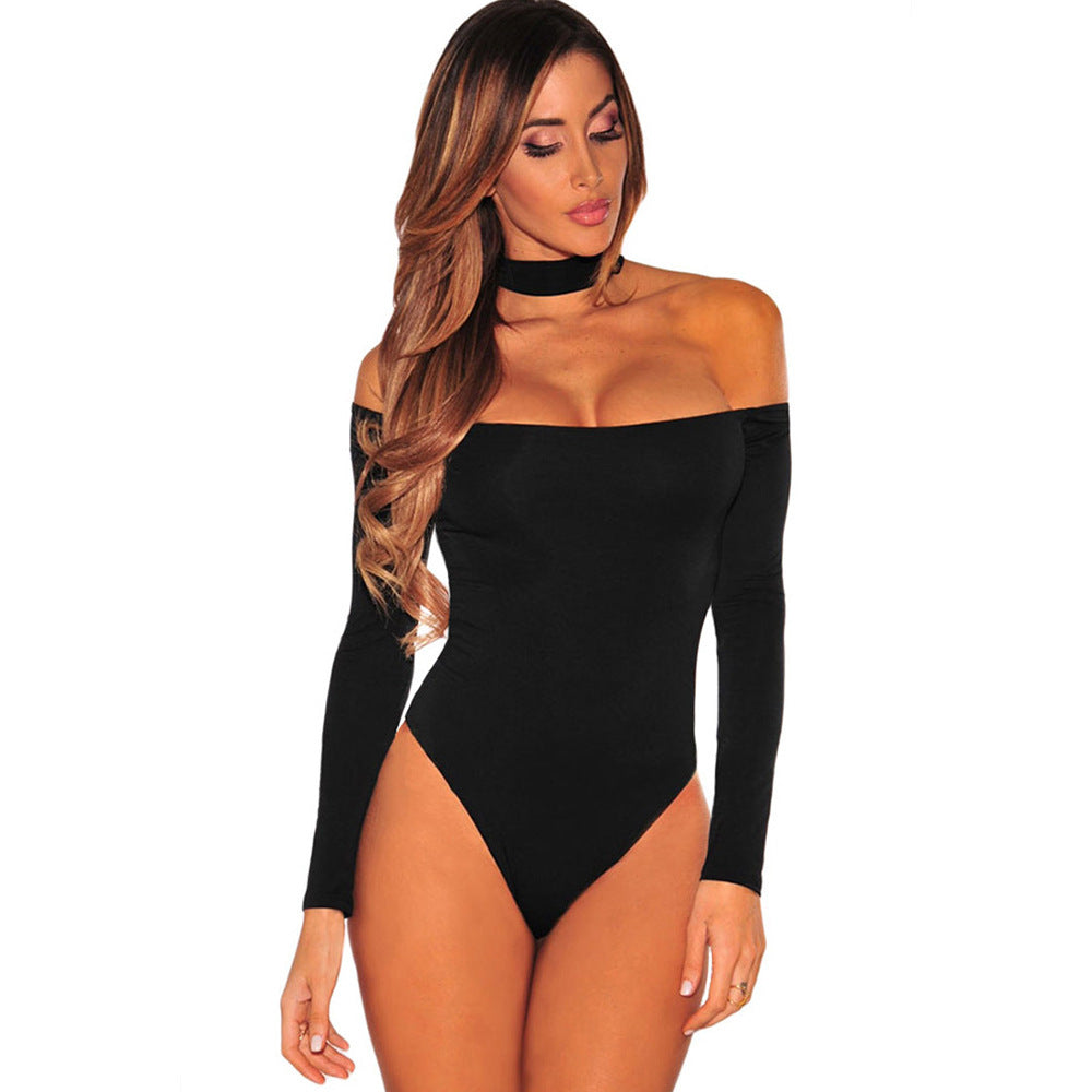Damen Karierter Longsleeve-Body mit praktischer Rückenöffnung & Druckknopf-Slip Drune