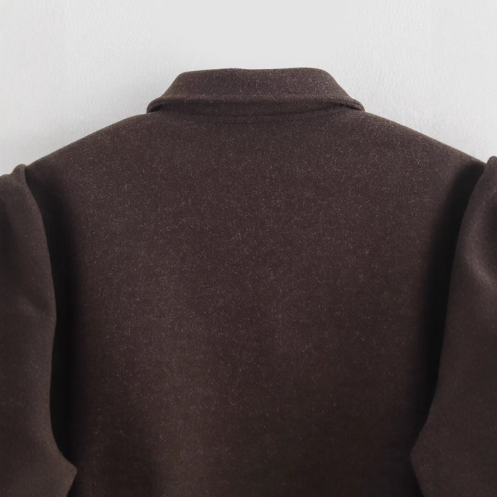 Damen lässige Fleecejacke mit hohem Kragen und innenliegendem Taschen Drune