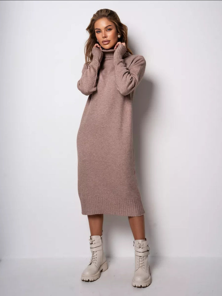 Damen Strickkleid mit rollkragen und lässigem Schnitt Drune