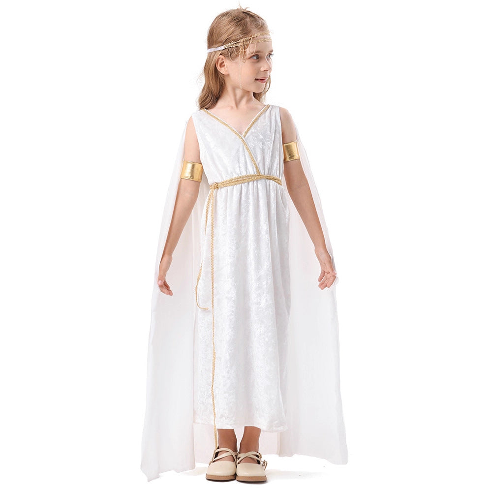Damen mythologisches Kostümkleid mit fließendem Umhang Drune