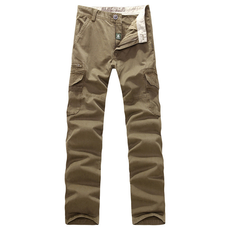 Herren robuste Cargo‑Hose aus Baumwoll‑Canvas mit Mehrfach‑Taschen und Knieverstärkung Drune