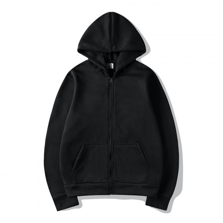 Damen Sportlicher Kapuzenpullover mit durchgehendem Reißverschluss und Tasche Drune