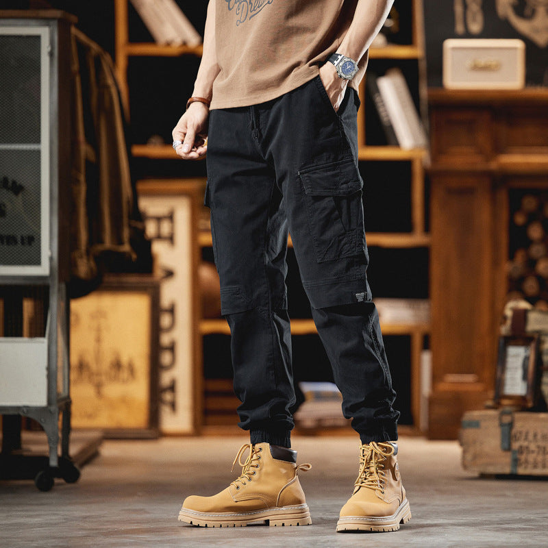 Herren Robuste Ripstop-Cargojogger mit ergonomischen Knieabnähern, Klett‑Klappen und verstellbarem Saum Drune