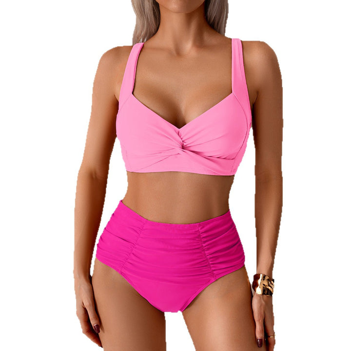 Damen Hochgeschnittener Bikini mit modischem Twist-Design Drune
