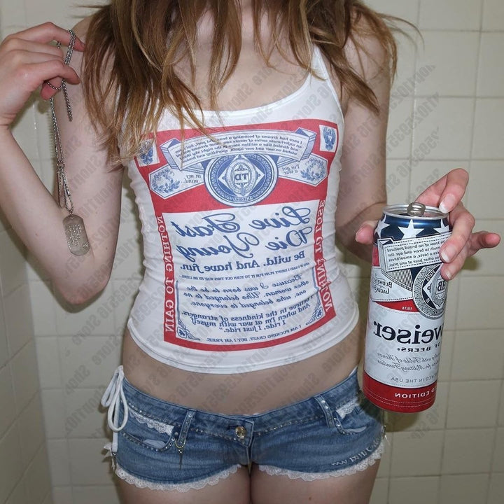 Damen ärmelloses Tanktop mit kreativem Druck Drune