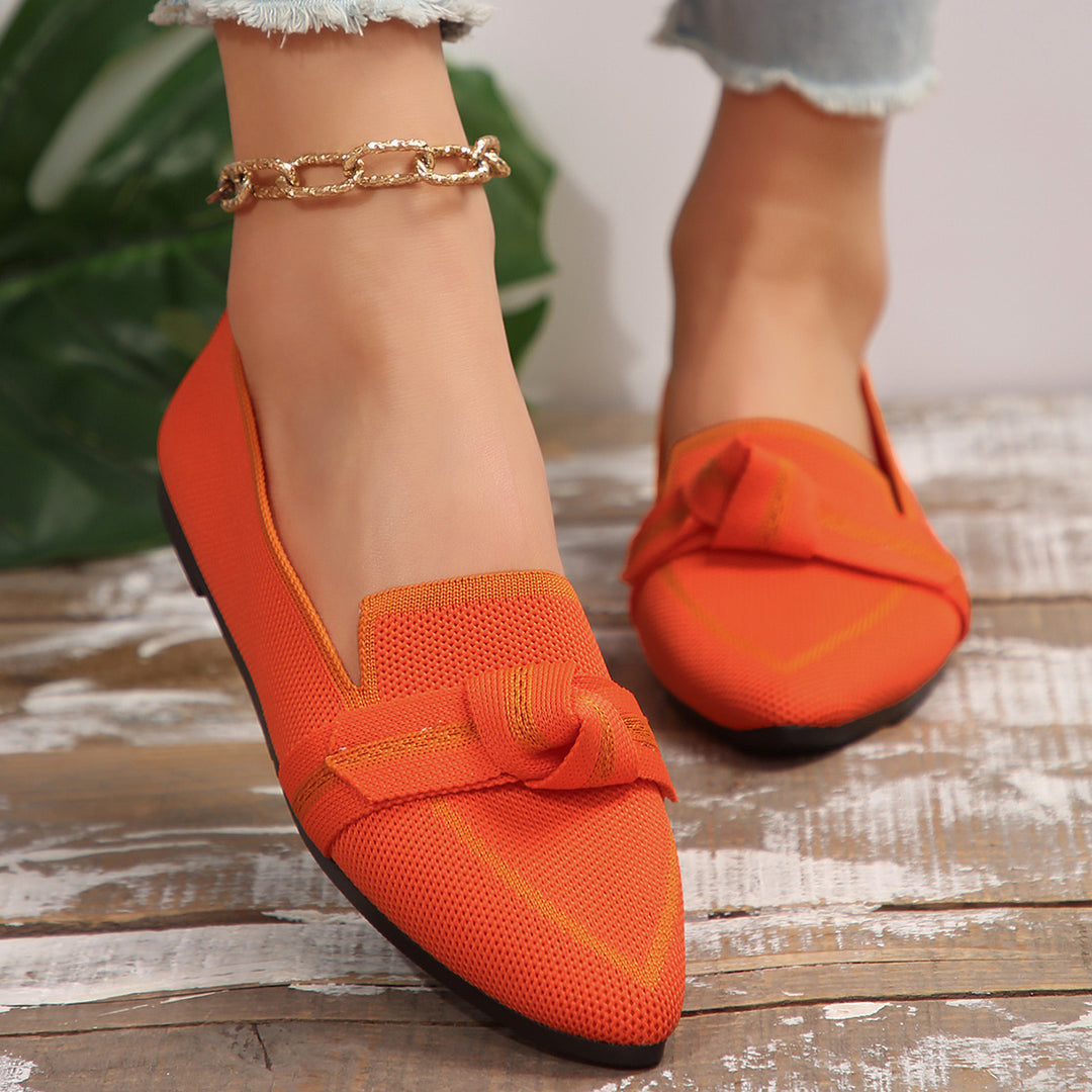 Damen elegante Slipper mit modischen Knoten-Details Drune