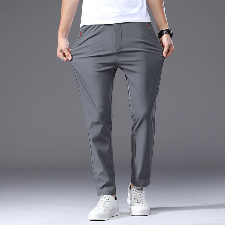 Herren modische und bequeme Chino-Hose mit elastischem Bund Drune