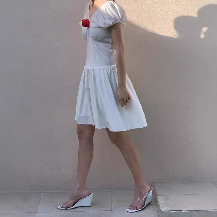 Damen Sommerliches Kleid mit verspielten Rüschendetails Drune