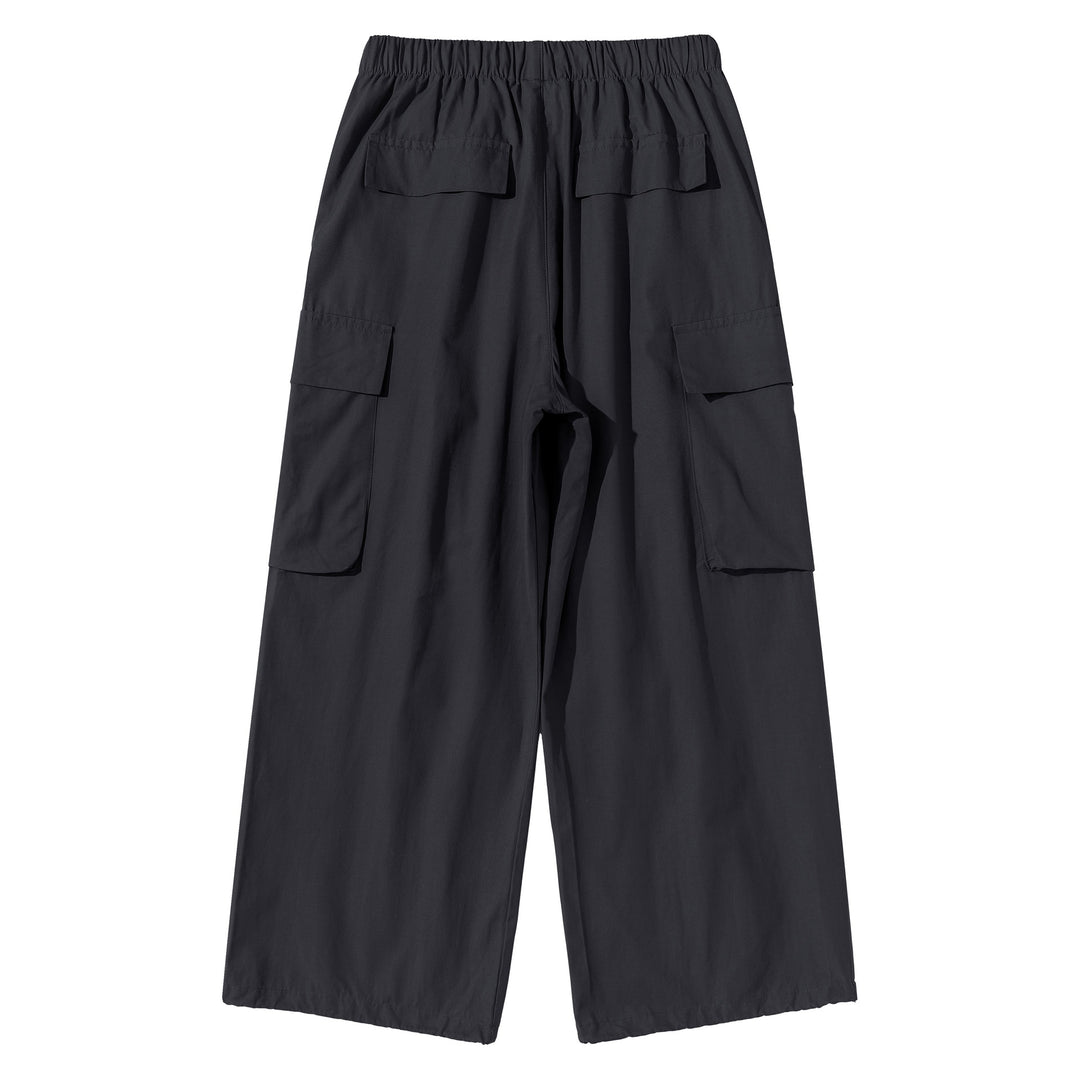 Damen Culotte-Cargo Bermudas im Utility-Look mit elastischem Tunnelzugbund und großen Pattentaschen Drune