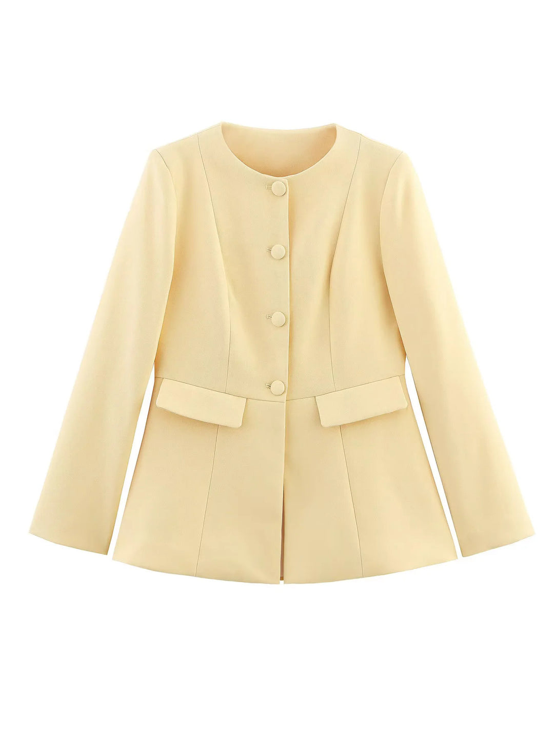 Damen eleganter Blazer mit modischem Schnitt und dekorativen Knopfdetails Drune