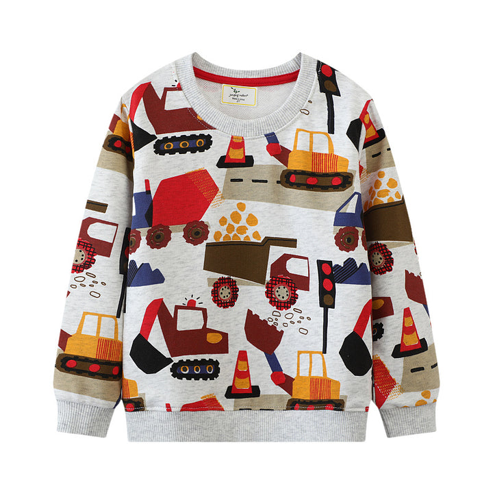Jungen Sweatshirt mit aufregendem Baustellenmuster Drune